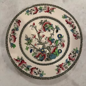 Johnson Bros Indian Tree Plate vintage botanical set of 2 great condition